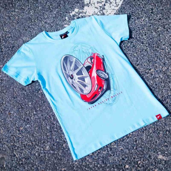 JR Men's T-Shirt JR-11 Car Turquoise Size XXL (1)