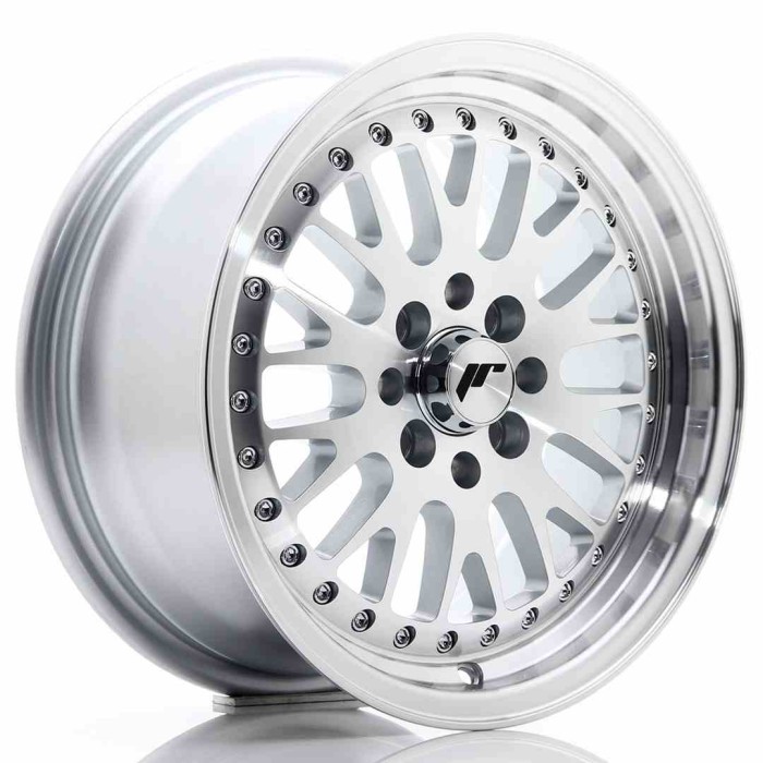 JR Wheels JR10 15x7 ET30 4x100/108 Silver Machined Face (1)