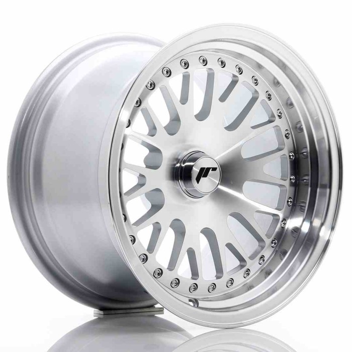 JR Wheels JR10 15x9 ET0-20 Blank Silver Machined Face (1)