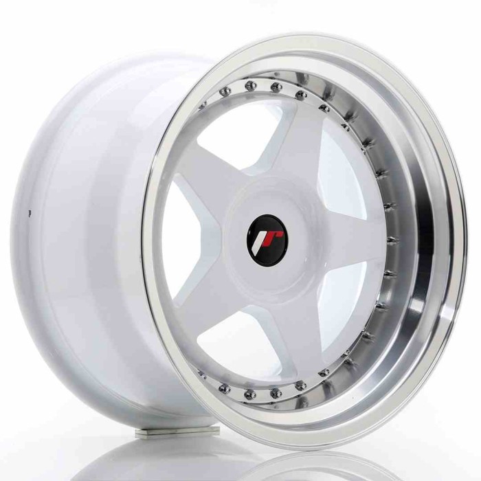JR Wheels JR6 17x10 ET20 BLANK White w/Machined Lip (1)