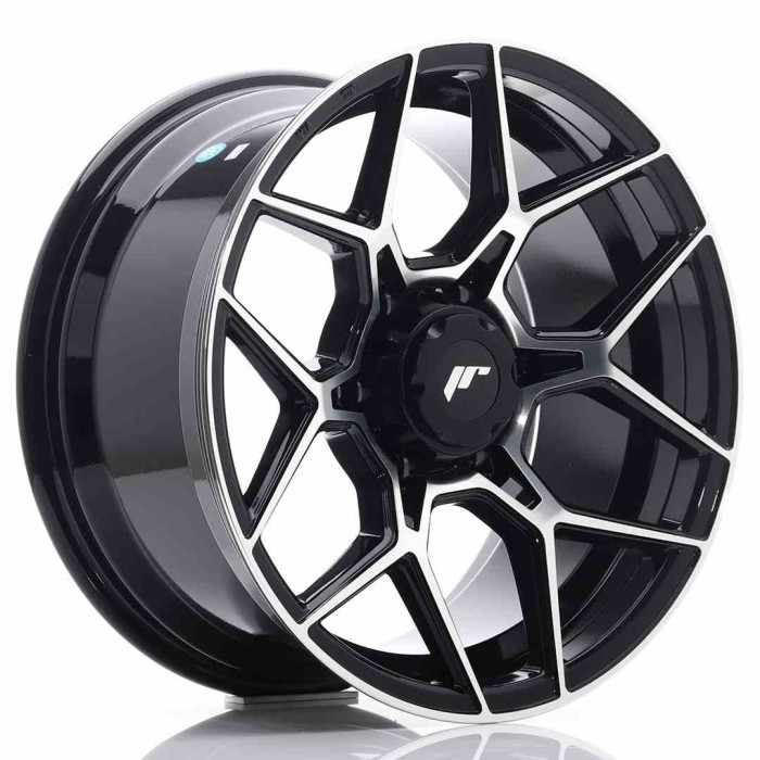 JR Wheels JRX9 18x9 ET18 6x114.3 Gloss Black Machined Face (1)