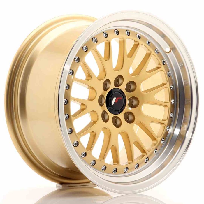 JR Wheels JR10 16x8 ET20 4x100/108 Gold w/Machined Lip