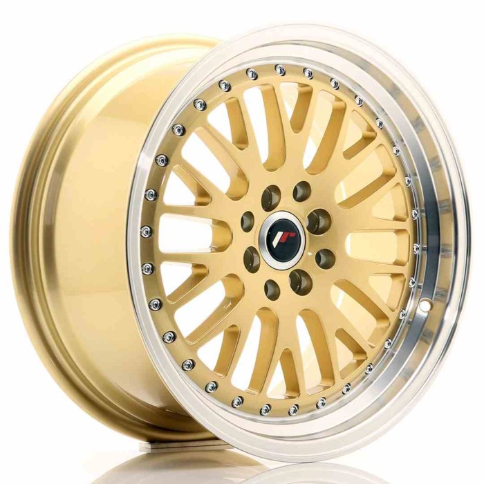 JR Wheels JR10 17x8 ET35 4x100/114 Gold w/Machined Lip