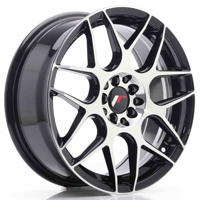 JR Wheels JR18 17x7 ET40 4x100/114 Black Machined