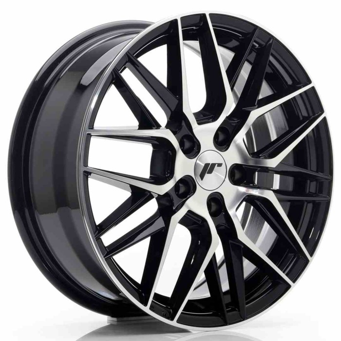 JR Wheels JR28 17x7 ET40 5x114,3 Gloss Black Machined Face (2)