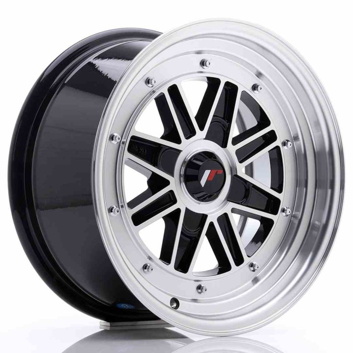 JR Wheels JR31 15x7.5 ET20 4H BLANK Gloss Black Machined Face (2)