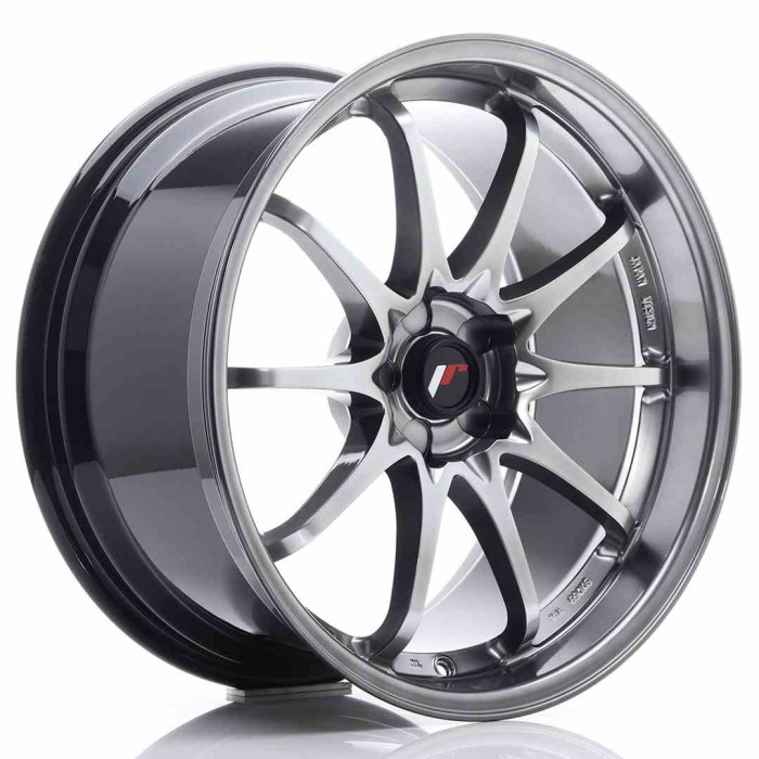 JR Wheels JR5 19x9.5 ET12-36 5H BLANK Hyper Black (2)