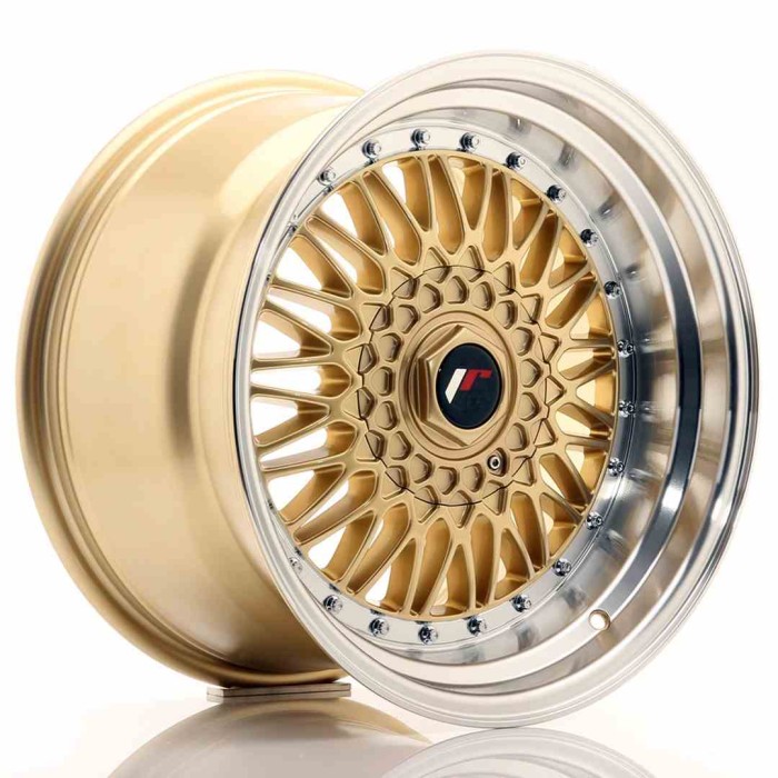 JR Wheels JR9 17x10 ET20 BLANK Gold w/Machined Lip (2)