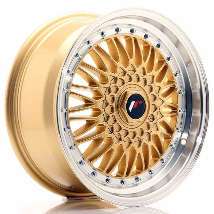 JR Wheels JR9 17x7,5 ET20-35 BLANK Gold w/Machined Lip (2)