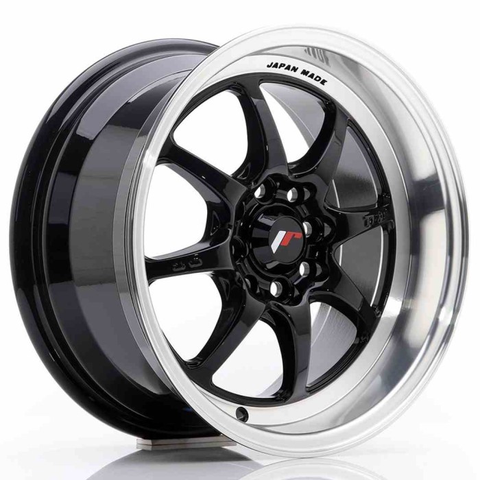 JR Wheels TF2 15x7,5 ET30 4x100/108 Gloss Black (2)