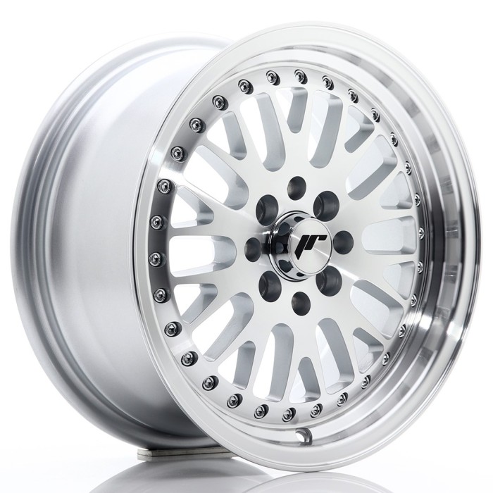 JR Wheels JR10 15x7 ET30 4x100/108 Silver Machined Face (3)