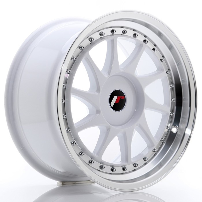 JR Wheels JR26 17x9 ET20-35 BLANK White w/Machined Lip