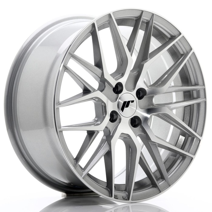 JR Wheels JR28 17x8 ET40 4x100 Silver Machined Face