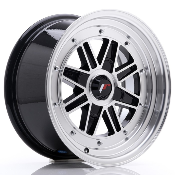 JR Wheels JR31 15x7.5 ET20 4H BLANK Gloss Black Machined Face (3)