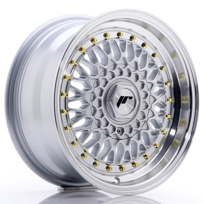 JR Wheels JR9 15x7 ET20 BLANK Silver w/Machined Lip (3)