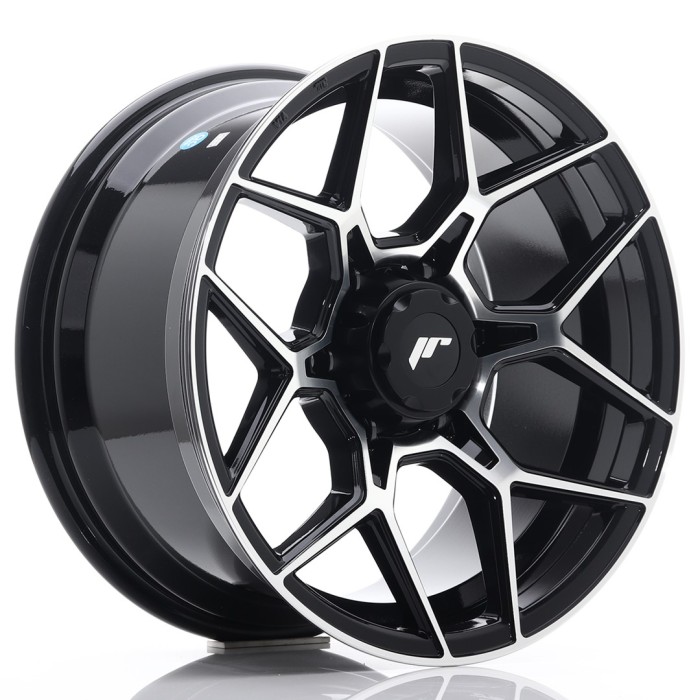 JR Wheels JRX9 18x9 ET18 6x114.3 Gloss Black Machined Face (2)