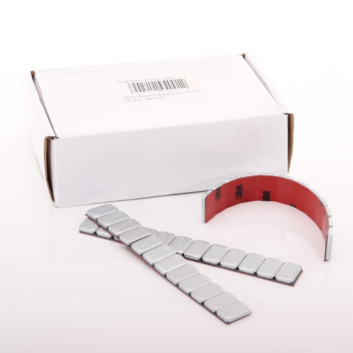 Wheel Balance Weights 5g x12 x50  SILVER *3M TAPE (2)