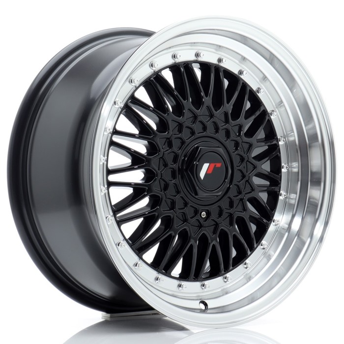 JR Wheels JR9 17x8,5 ET20 4x100/108 Gloss Black w/Machined Lip (1)