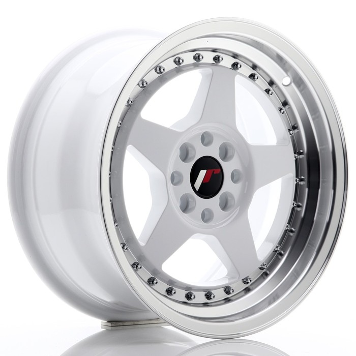 JR Wheels JR6 18x9,5 ET20-40 5H BLANK White w/Machined Lip