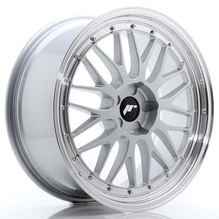 JR Wheels JR23 17x8 ET20-45 5H BLANK Hyper Silver w/Machined Lip (1)