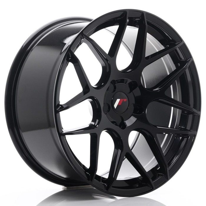 JR Wheels JR18 17x8 ET35 5H Blank Glossy Black