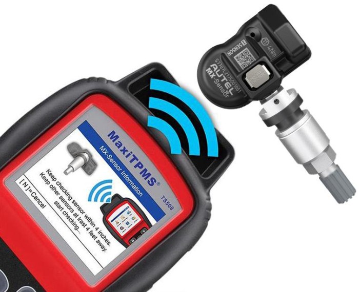 TPMS Autel 1-Sensor 315MHz + 433MHz Zawór metalowy Black
