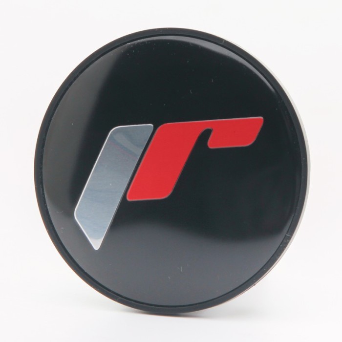 Sticker for Center Cap 087 - Black + Silver/Red Letters (1)