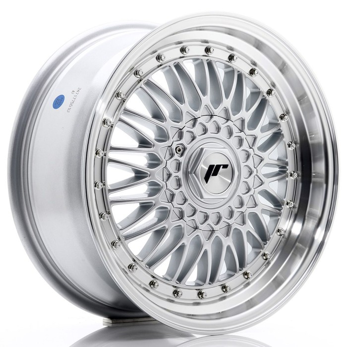 JR Wheels JR9 17x7,5 ET20 4x100/108 Silver w/ Machined Lip+Silver Rivets (1)
