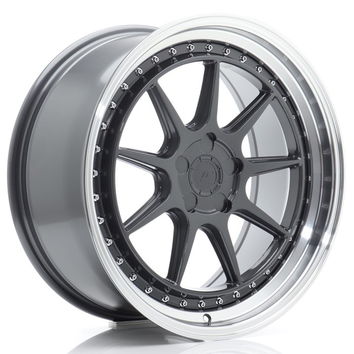 JR Wheels JR47 18x8,5 ET15-35 5H BLANK Hyper Gray w/Machined Lip (1)