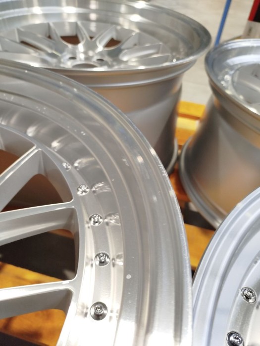 Set of JR40 19x9,5 ET28 + 19x11 ET22 5x112 Silver Machined Face (2)