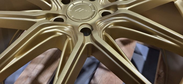 Set of JR44 20x8 ET20 + 20x9,5 ET28 5x112 Matt Gold (2)