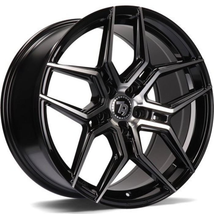 seventy9 SV-B 17 5x112 ET40 66,5 BFP - Black Front Polished (1)
