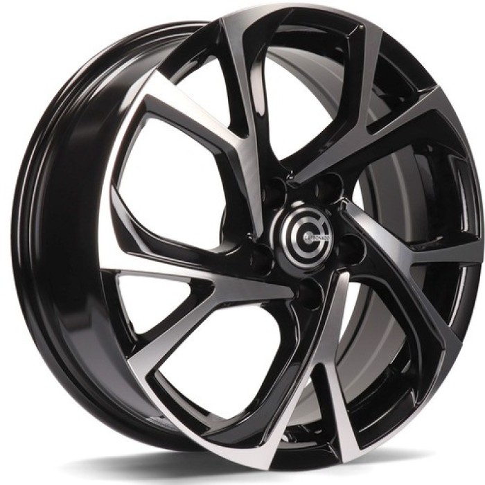 Carbonado Tokio 17 5x114.3 ET40 73,1 BFP - Black Front Polished (1)