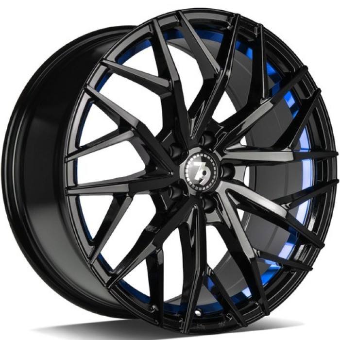 seventy9 SV-C 18 5x120 ET33 72,6 BGBIL - Black Glossy Blue Inner Lip (1)