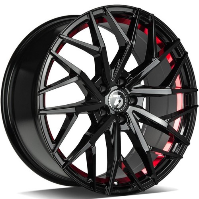 seventy9 SV-C 19 5x120 ET33 72,6 BGRIL- Black Glossy Red Inner Lip (1)