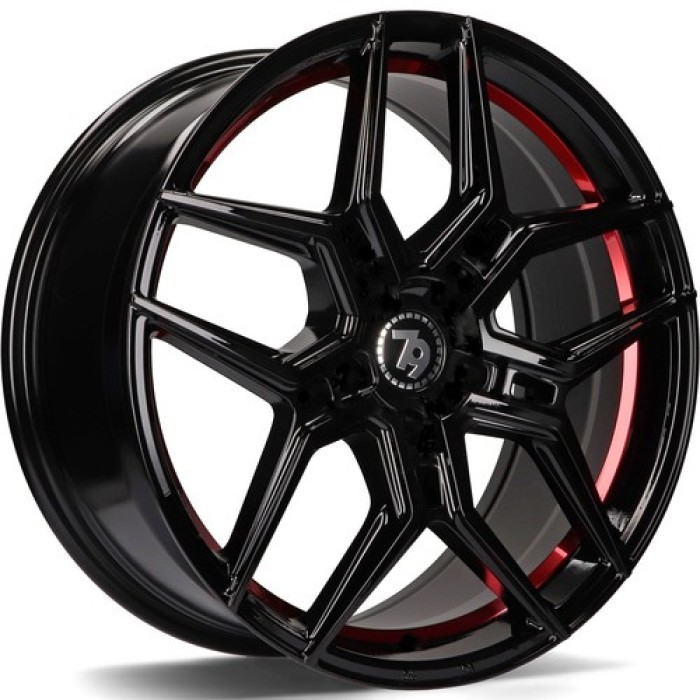 seventy9 SV-B 20 5x112 ET40 66,5 BGRIL- Black Glossy Red Inner Lip (1)