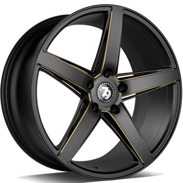 seventy9 SV-N 18 5x120 ET35 72,6 BGGR - Black Matt Milled Gold (1)