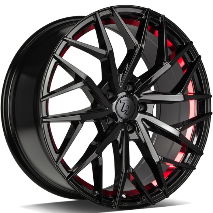 seventy9 SV-C 19 5x112 ET45 66,5 BGRIL- Black Glossy Red Inner Lip (1)