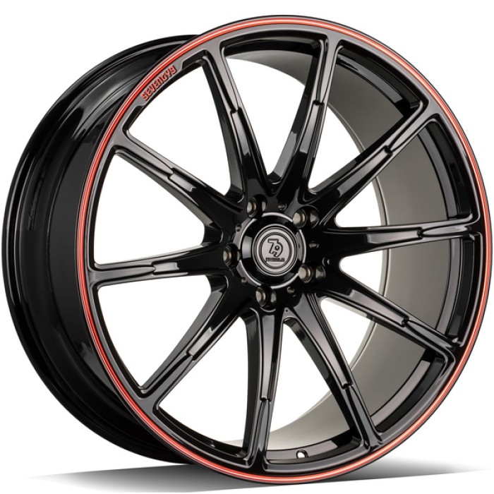 seventy9 MF.7 22 5x130 ET30 84,1 BGR - Black Glossy Red (1)