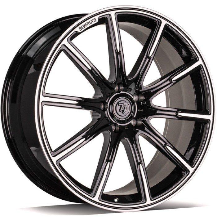 seventy9 MF.11 23\ 5x130 ET30 84,1 BFP - Black Front Polished (1)