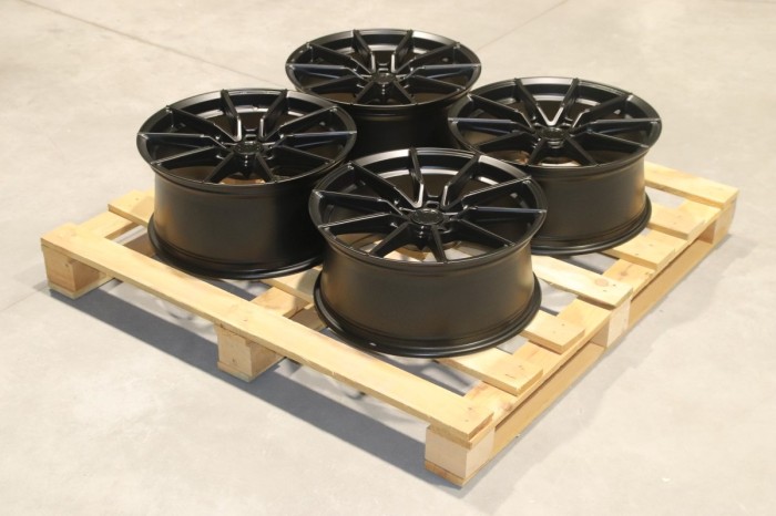 Set of SL02 18x8 ET35 + 18x8,5 ET40 5x114,3 Matt Black (1)