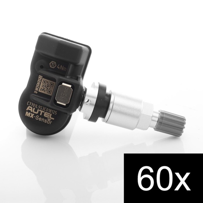 Set of 60pcs TPMS Autel MX-Sensor E 315+433MHz Metal Stem Silver (1)