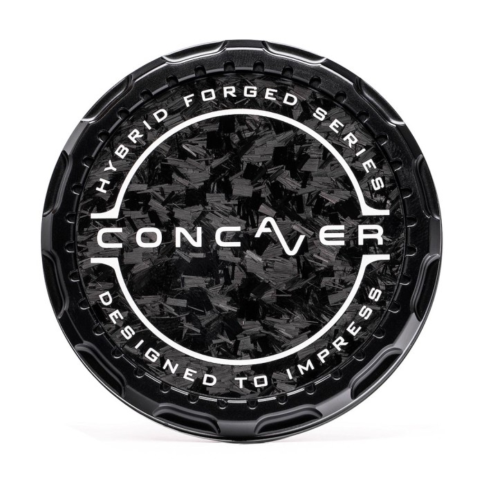 Concaver Premium Center Cap - Forged Carbon - Black Anodized (1)