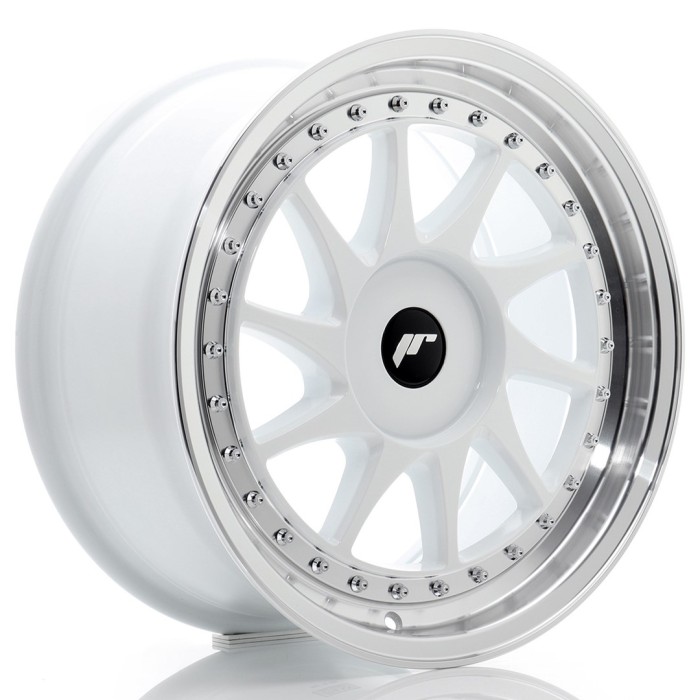 JR Wheels JR26 16x8 ET25 4x100/108 White w/Machined Lip (1)