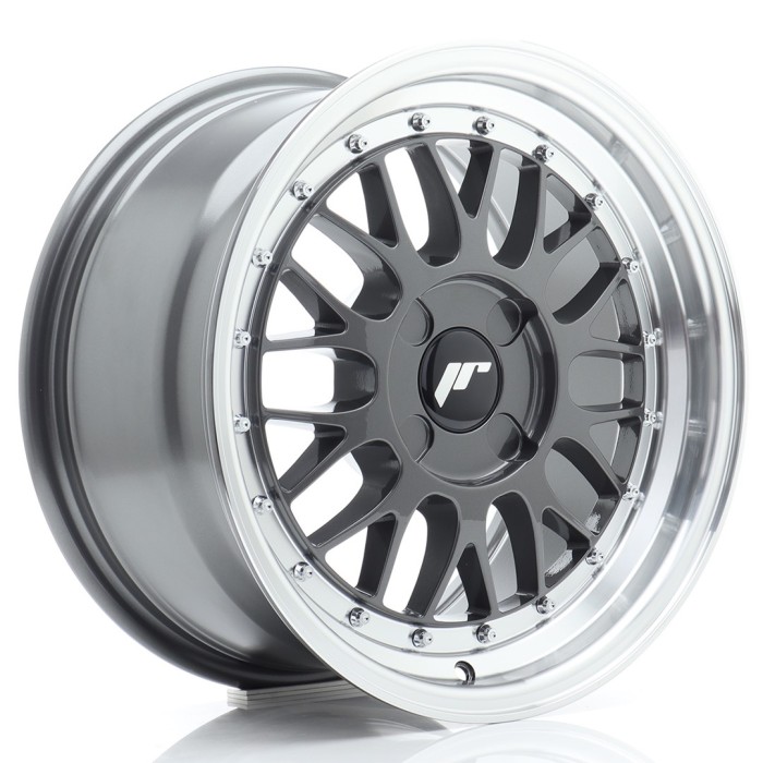 JR Wheels JR23 16x7 ET20-45 5H BLANK Hyper Gray w/Machined Lip (1)