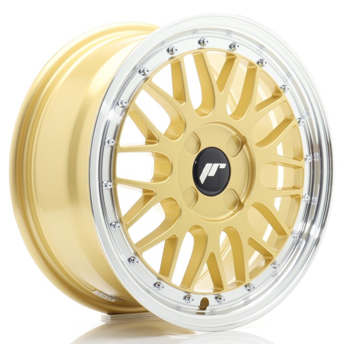 JR Wheels JR23 16x7 ET20-45 4H BLANK Gold w/Machined Lip (1)
