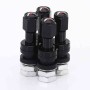 mini: Set of Aluminum air valves JR v2 - BLACK + logo (1)