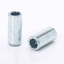 Set of SILVER long star lug nuts 14x2,0 + Key