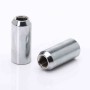 Set of SILVER LONG imbus lug nuts 12x1,5 + Key