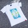 JR Men's T-Shirt JR-20 Face White Size M